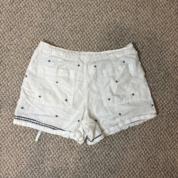 Y2K vintage white embroidered ‘short-short’ mini micro shorts - Picture 4 of 4